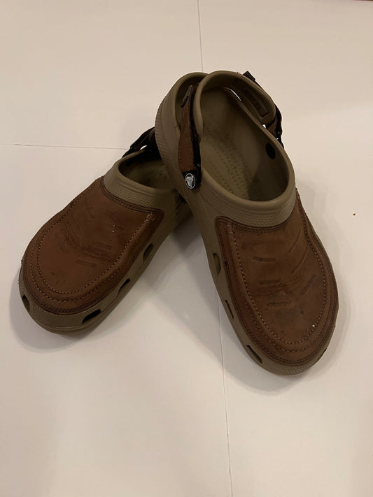 Mens Shoe 12 Crocs Yukon Vista Clogs, Dark Brown