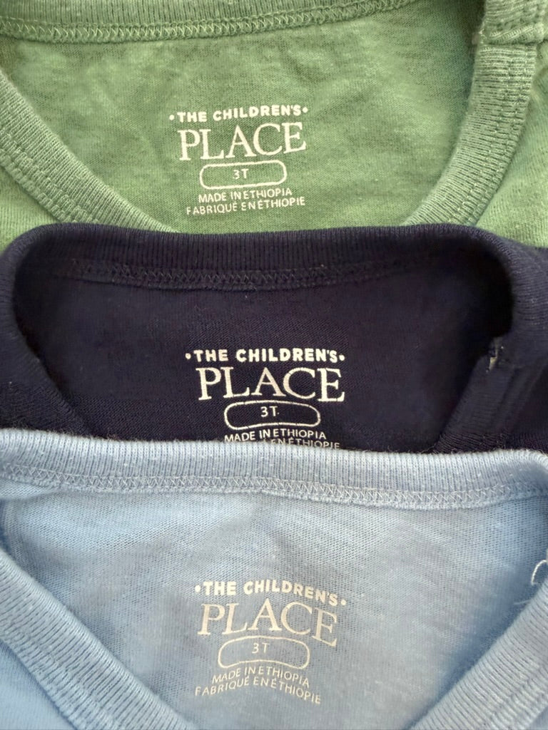 #6 - The Children's Place Boys Long Sleeved Shirts (bundle of 3) - 3T