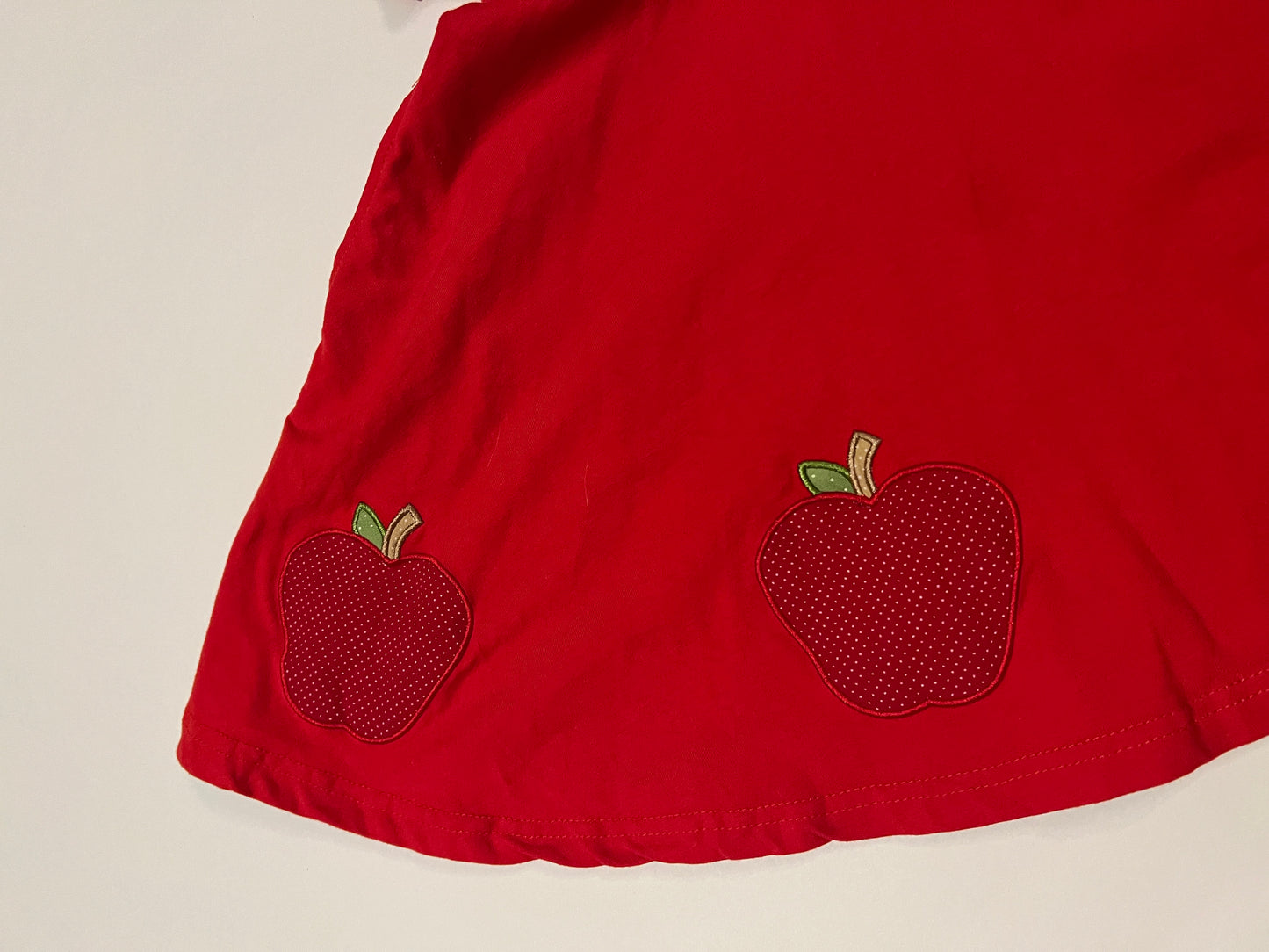 Girls 3 Boutique Apple Twirl Dress with an "S"