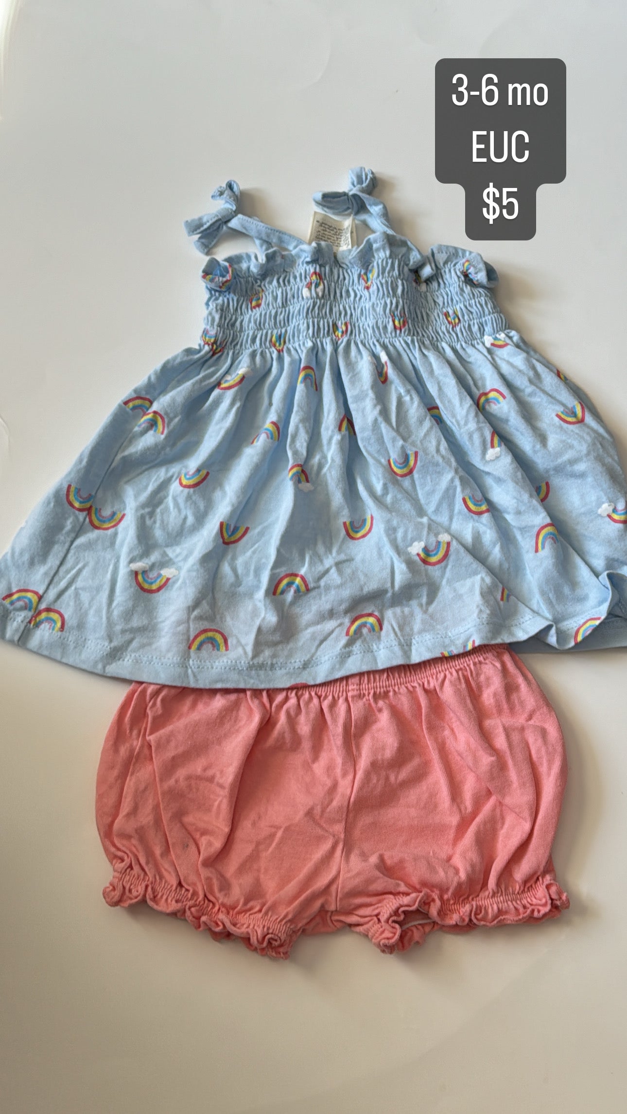 First Impressions rainbow tank outfit 3-6 mo