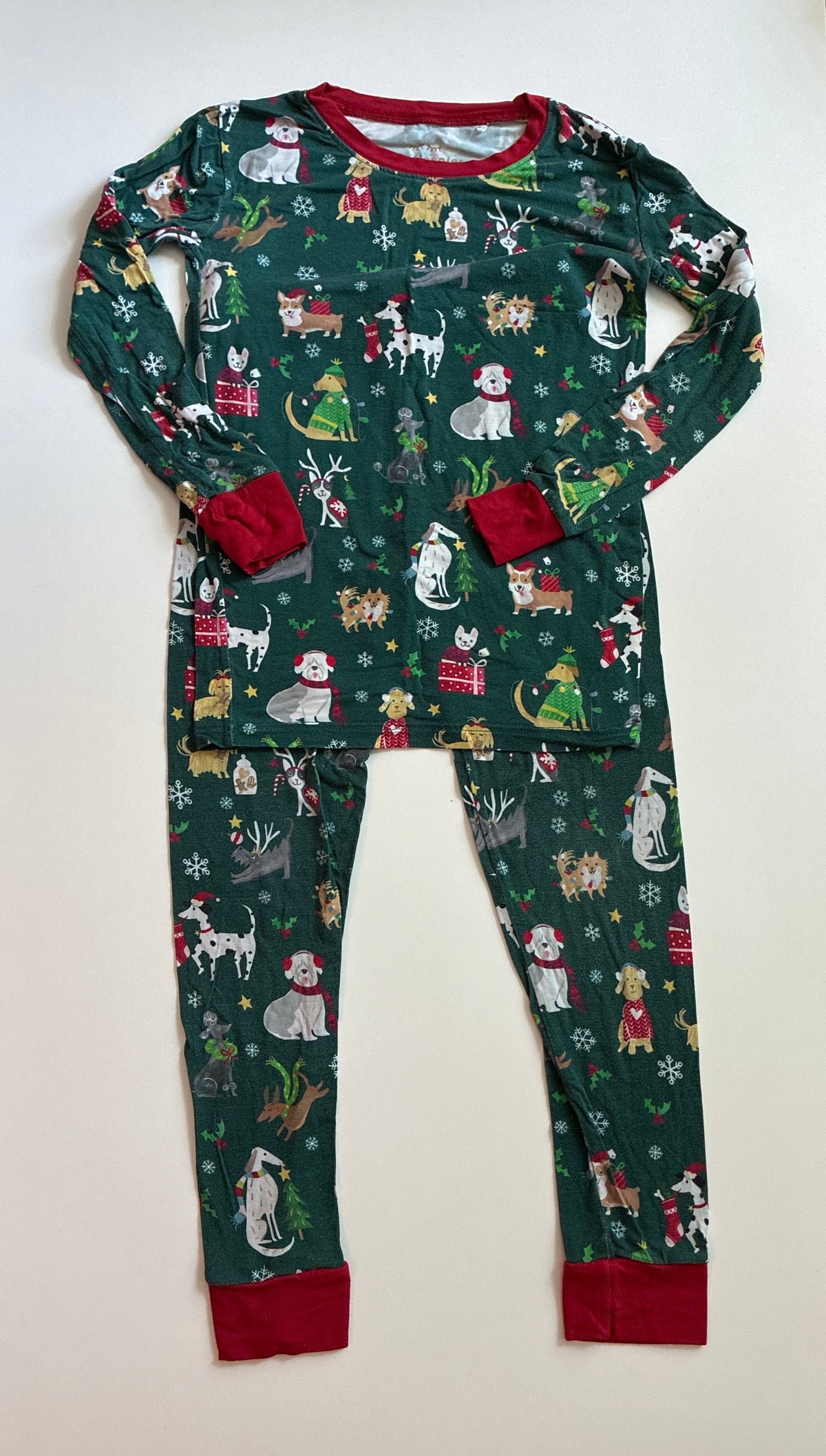 Seller 76 Little Sleepies Dog Holiday Pajamas Size 7/8