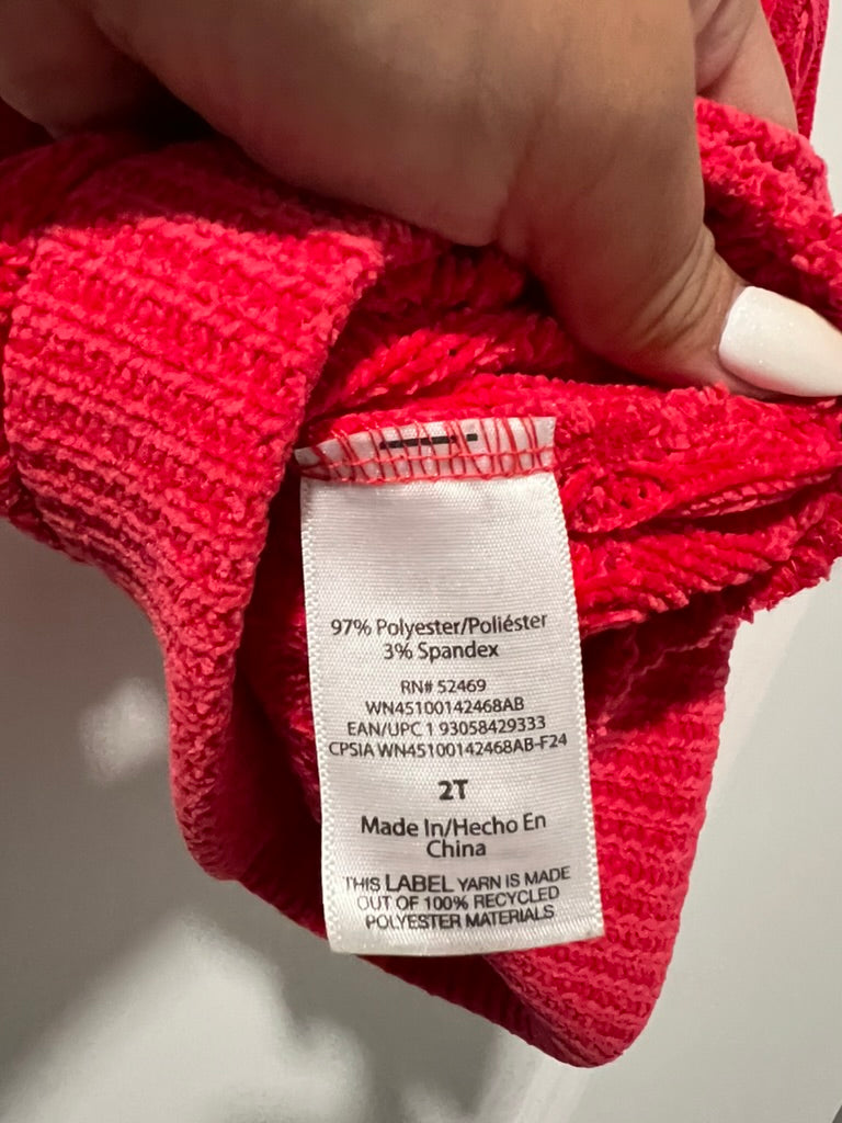 Seller #76 - Wonder Nation Girls' Cable Knit Sweater Size 2T Red