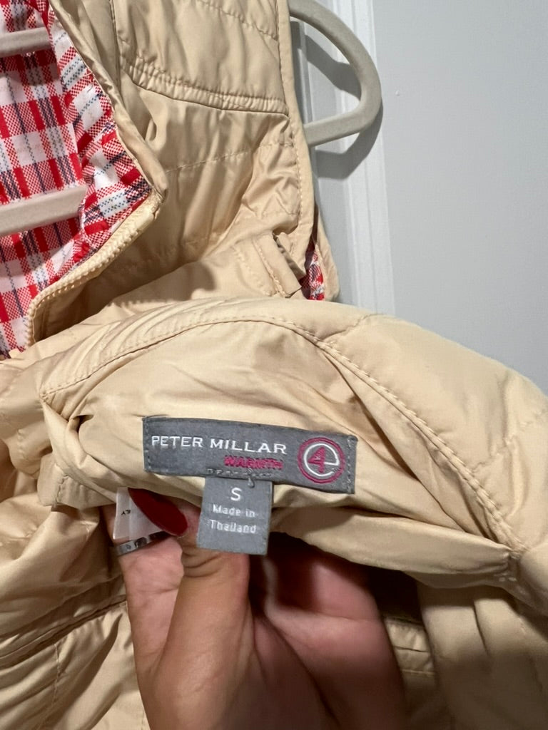 Seller #76 - Peter Millar Warmth Women's Reversible Vest Size Small Yellow/Plaid Golf Outdoor