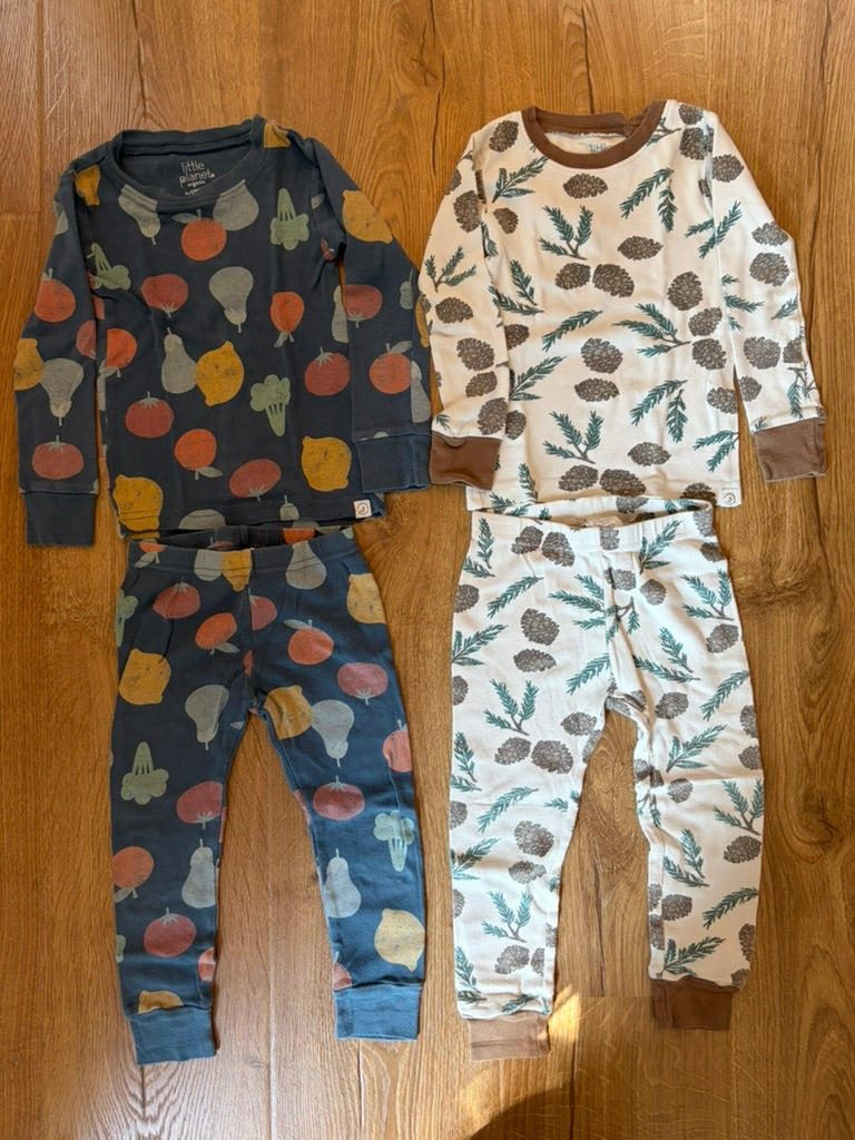 #6 - Carters Little Planet Long Sleeved Pajamas (set of 2) -2T