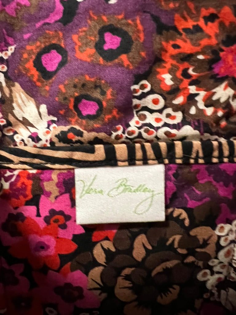 Seller #76 - Vera Bradley Zebra Print Tote Bag Quilted Fabric Shoulder Handbag Stylish