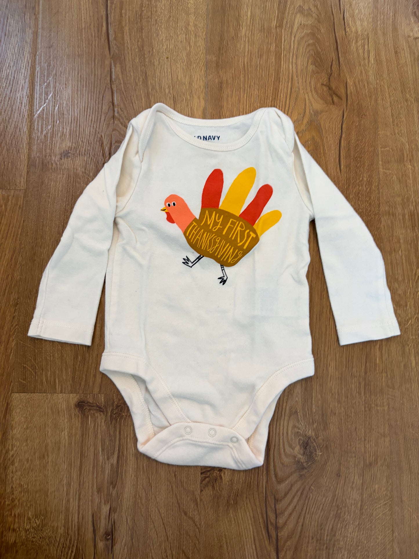 #6 - Old Navy "My First Thanksgiving" Onesie/Bodysuit -  boys or girls - 6-12 months