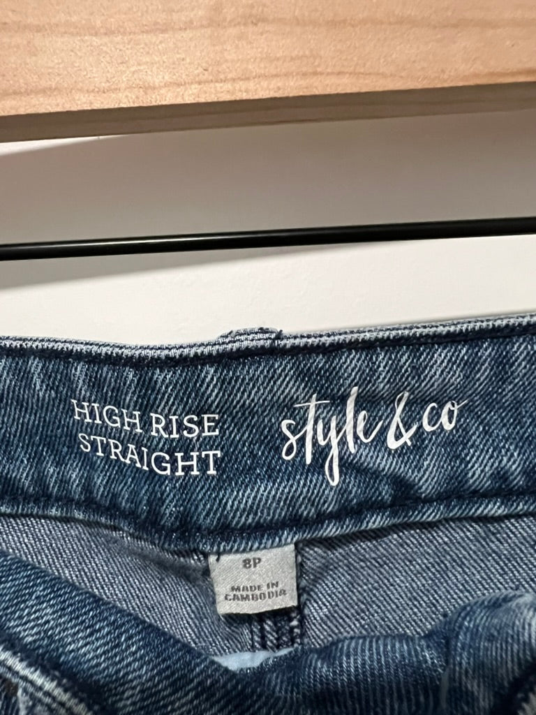 Seller #76 - Style and Co High Rise Straight Mom Jeans - NWT - Size 8 Petite
