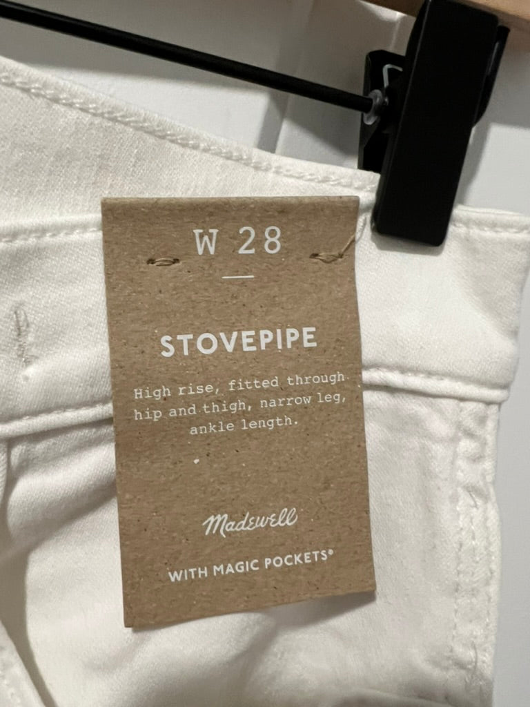 Seller #76 - Madewell Stovepipe High Rise Jeans - White - NWT - Size W 28