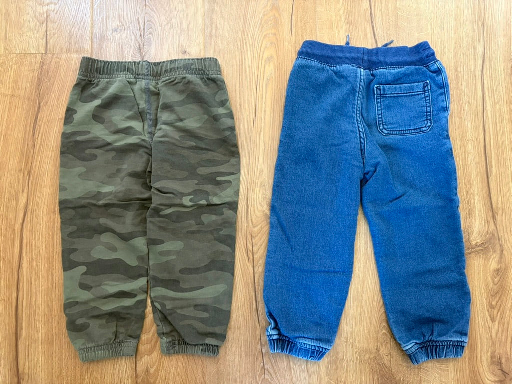 #6 - Boys Pants (bundle of 2, camo and jeans) - 3T