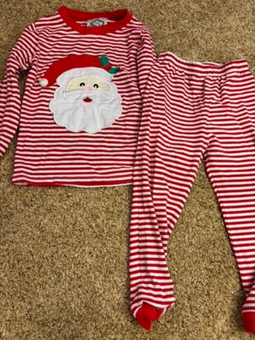 #86A santa pajamas, 3T, boy or girl