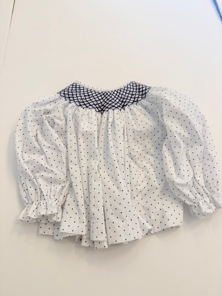 (#25) TBBC | NWOT | 6-12 | smocked polka-dot | 45227