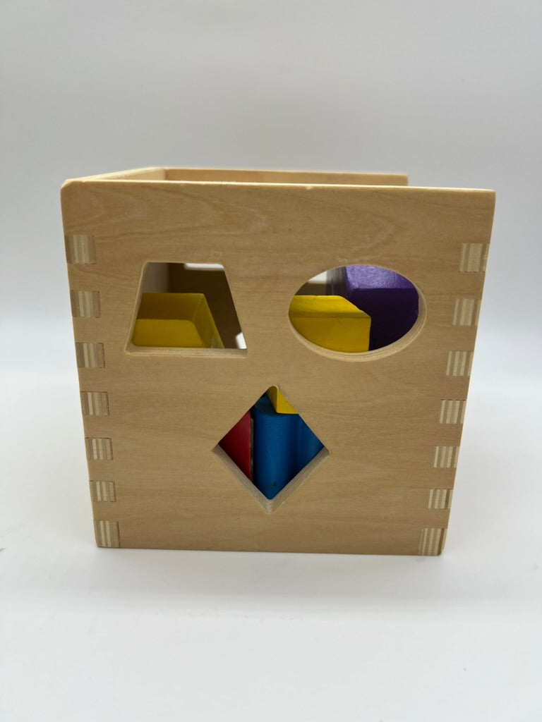 Seller #76 - Melissa + Doug Shape Sorting Cube Classic Toy - *Some Shapes Missing*