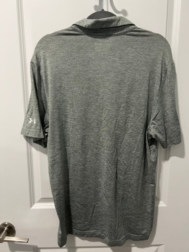 Seller #76 - University of Cincinnati Under Armour Polo - Size Medium - Grey w/ Logo - Golf