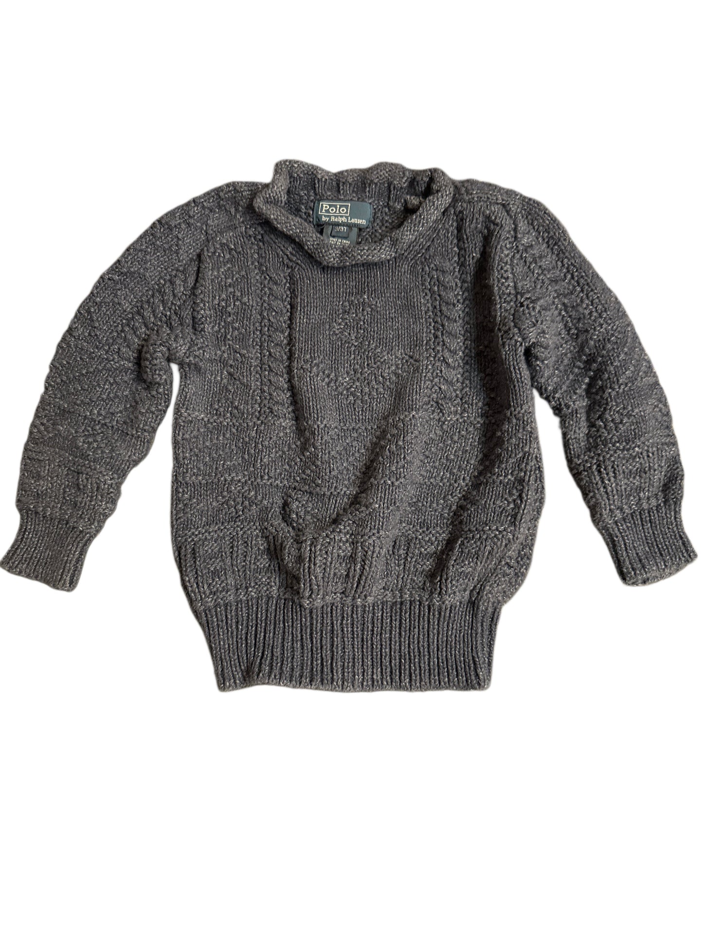 #28 REDUCED Polo Ralph Lauren Boys Cozy Cable Knit Sweater Size 3