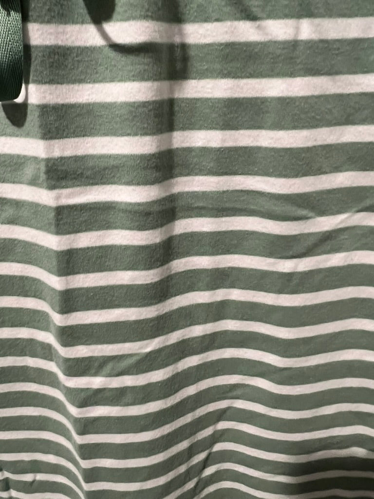Seller #76 - Talbots Haven Well Within Willow Green Organic Cotton Interlock Striped Dress S