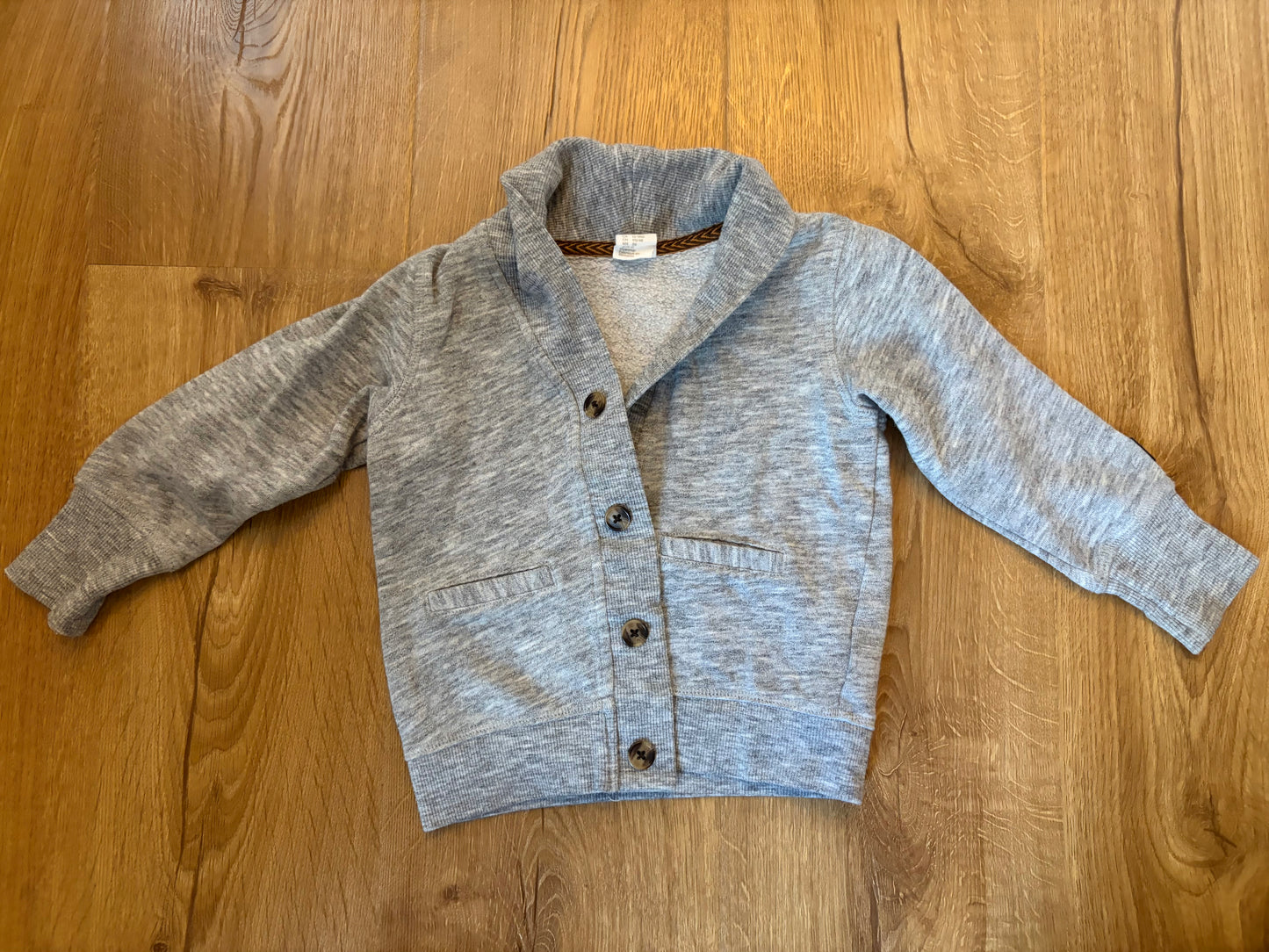 #6 - H&M Boys Grey Button Cardigan - 12-18 months