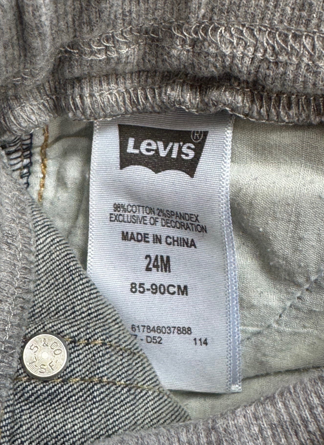 Seller 126 - Levi's Boys 24 mo Jean Shorts with Gray Comfort Band Waist