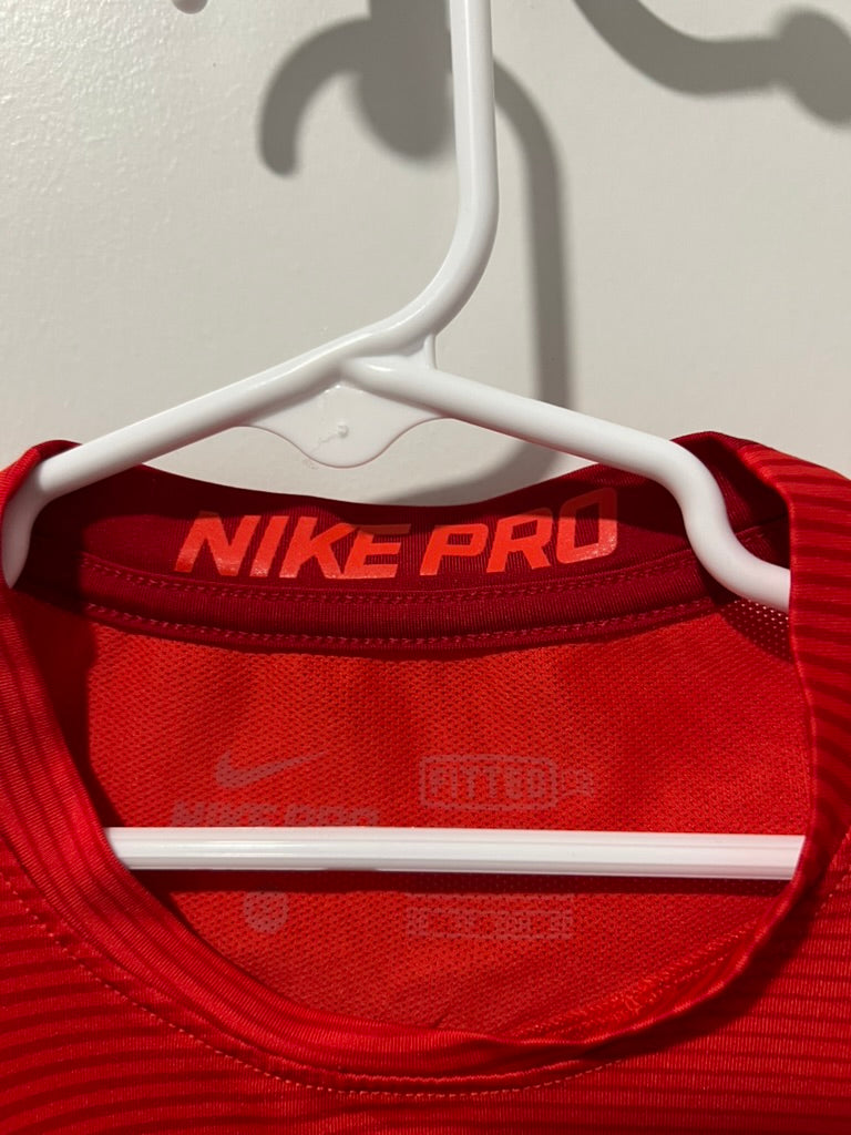 Seller #76 - Nike Pro Boy's Cool Fitted Allover Print Training Shirt Red XS