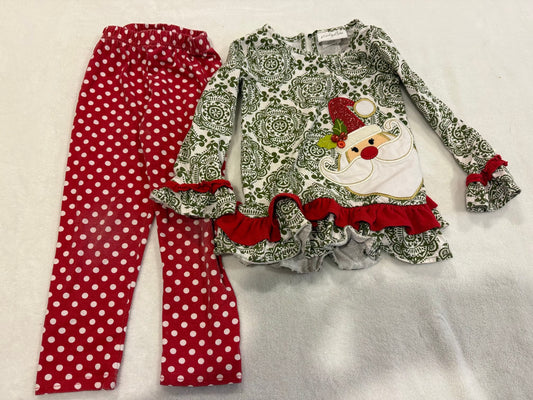 179 "Reduced" Girls Emily Rose Green Santa Outfit-size 4