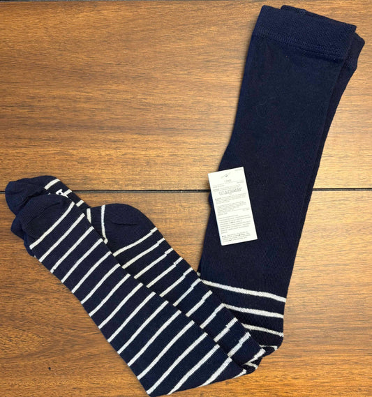 Seller #210 Baby Gap Girls Size 2-3 Navy with White Stripes Tights NWT
