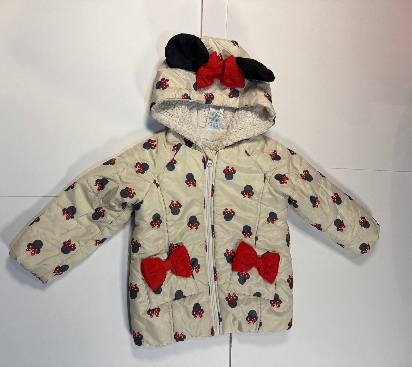 #141 Girls 3T Disney Minnie Mouse Puffer Jacket