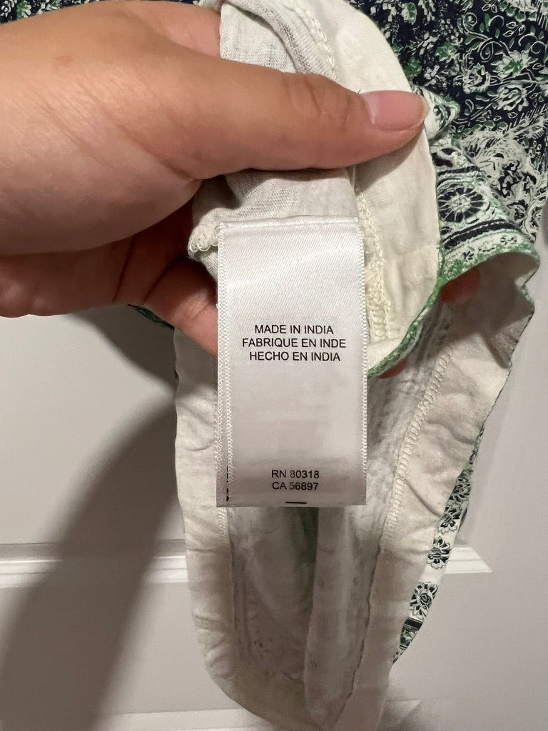 Seller #76 - Lucky Brand NWT Boho Knit Top Tee Shirt Floral Short Slv Cotton Blend - Small