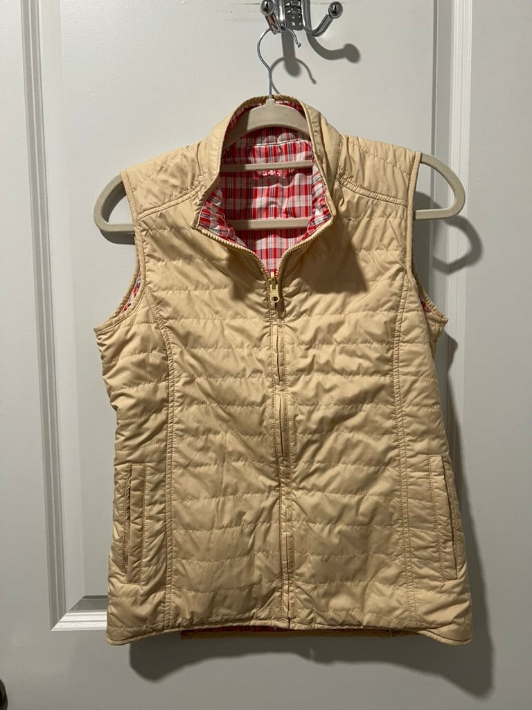Seller #76 - Peter Millar Warmth Women's Reversible Vest Size Small Yellow/Plaid Golf Outdoor