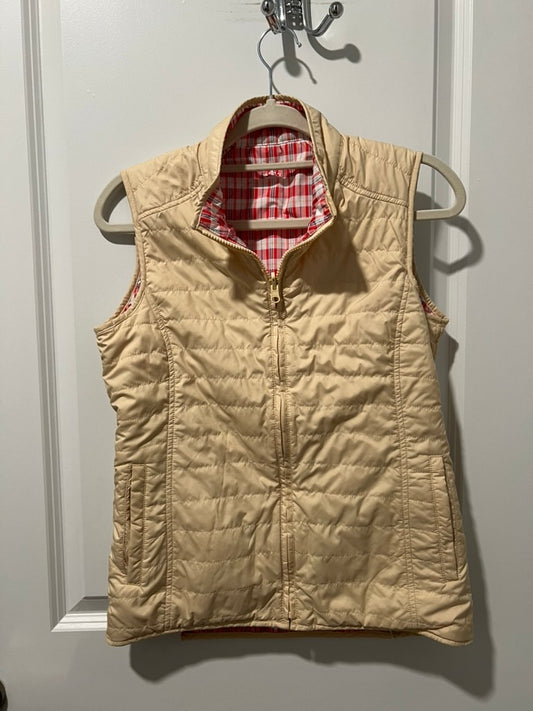 Seller #76 - Peter Millar Warmth Women's Reversible Vest Size Small Yellow/Plaid Golf Outdoor