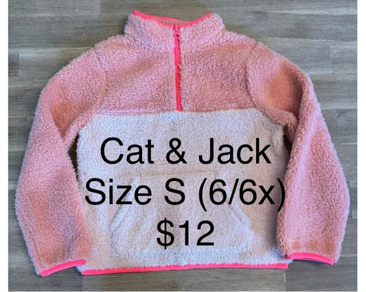 Girls Cat & Jack Half Zip Jacket Size S (6/6x)
