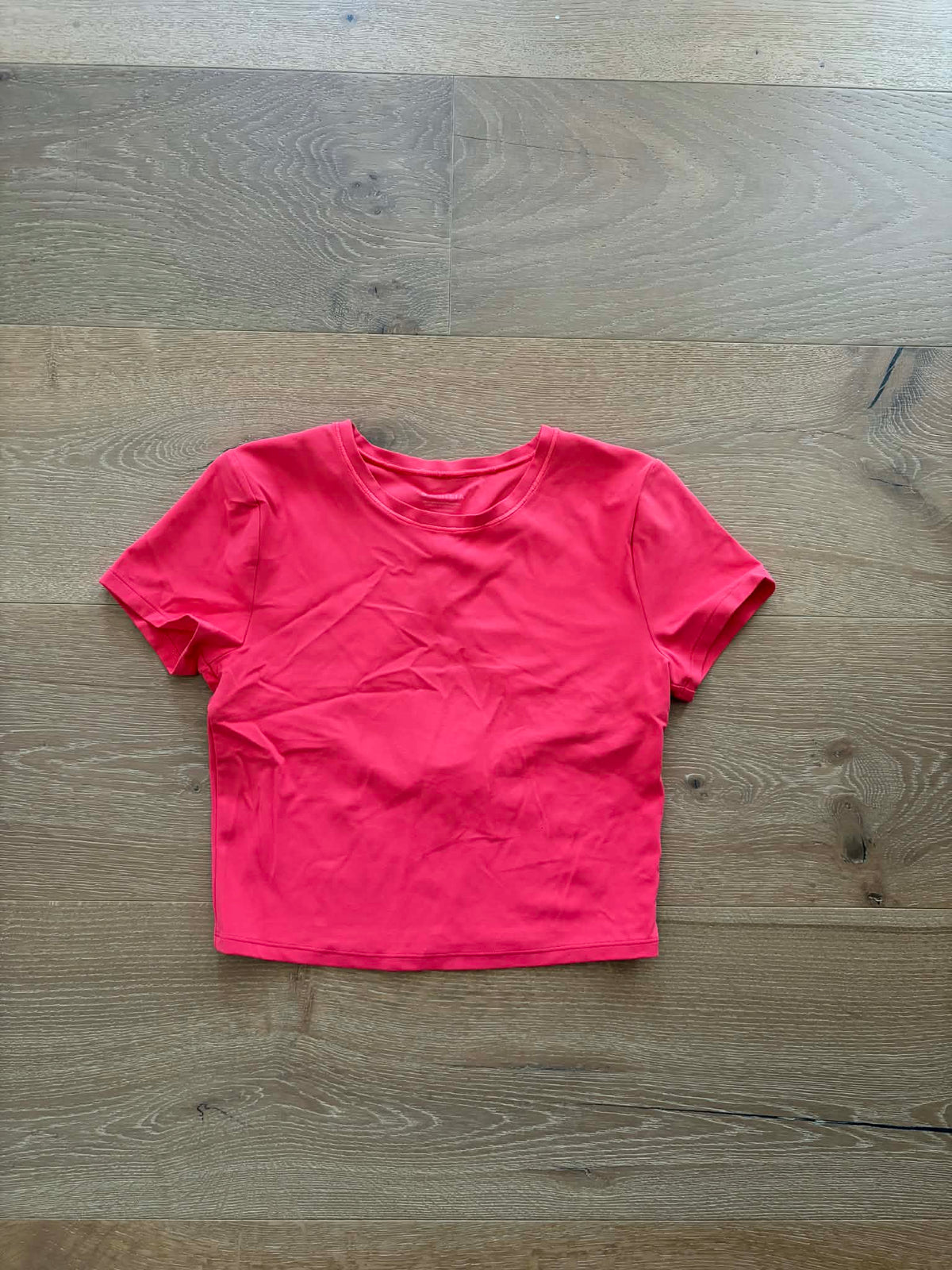 Seller #193 Athleta Washed-Never-Worn Women's Size Medium Transcend Open Back Tee In Punch