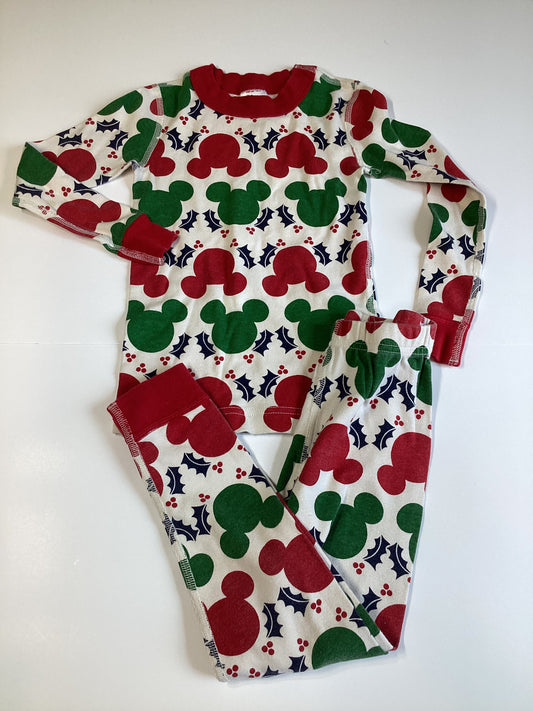 #129 4T HA Mickey Christmas pajamas