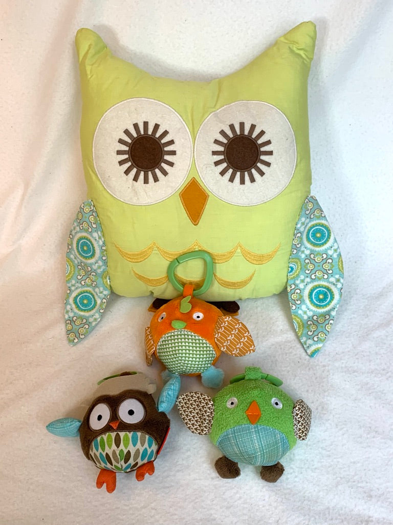 Seller #151 - REDUCED - Owl Pillow and Infant Toys