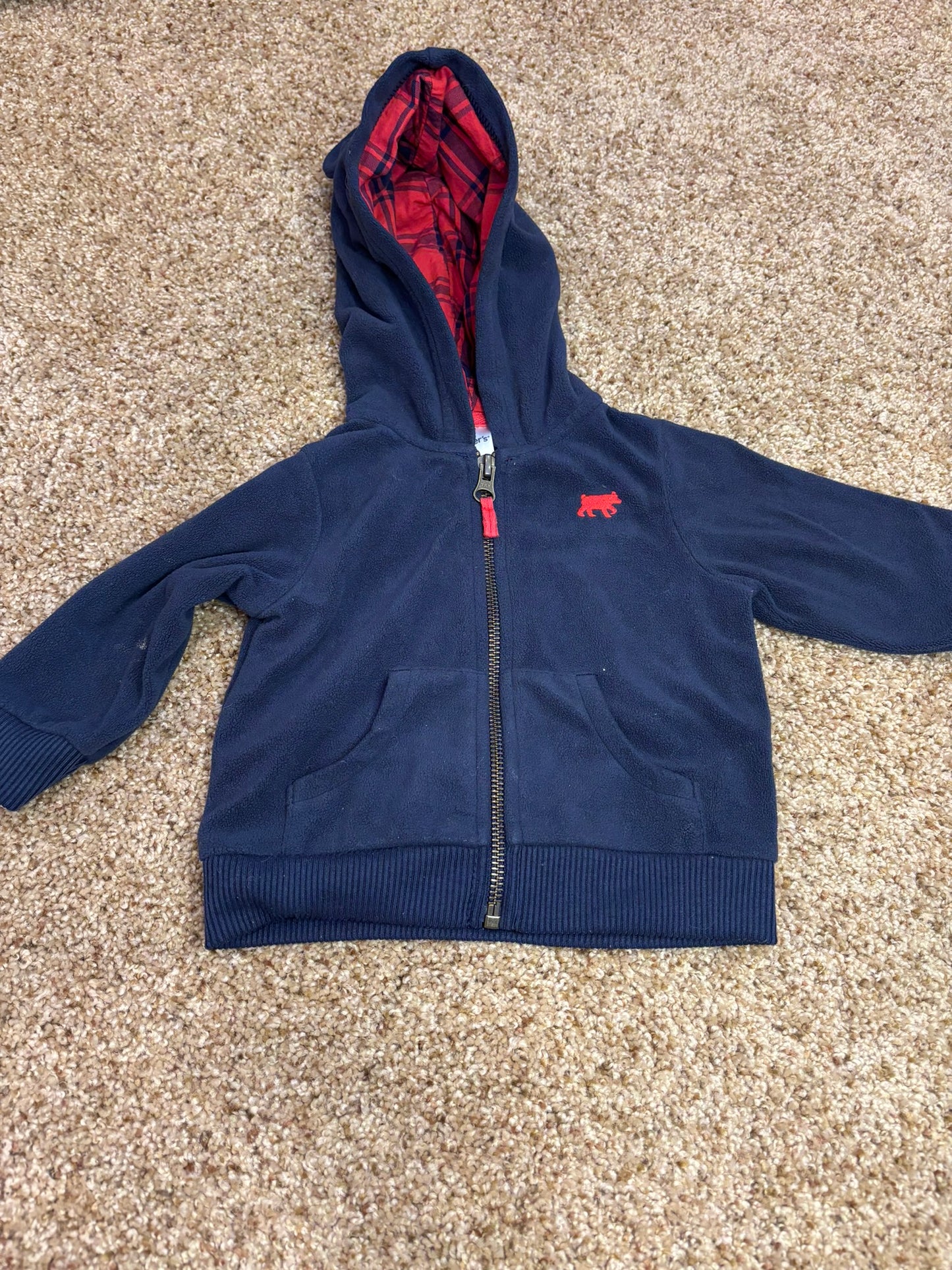 #86A boys 6 mo carters jacket, navy