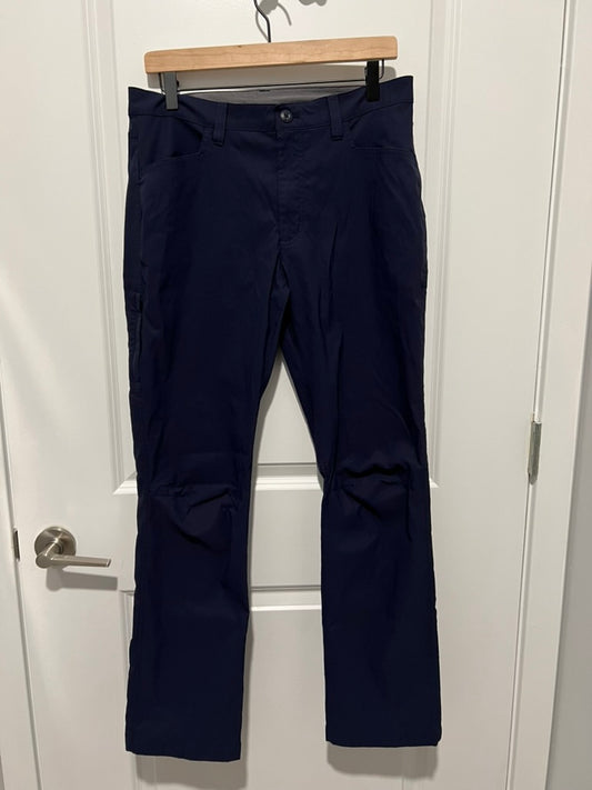 Seller #76 - Eddie Bauer Tech Pants Men's Nylon Stretch Straight Leg - Navy Blue - 32x32