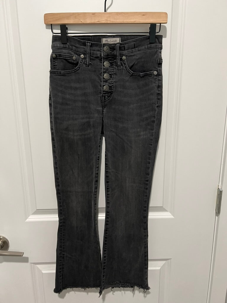 Seller #76 - Madewell Cali Demi-Boot Jeans in Edmunds Wash: Raw-Hem Edition Size 25 Black