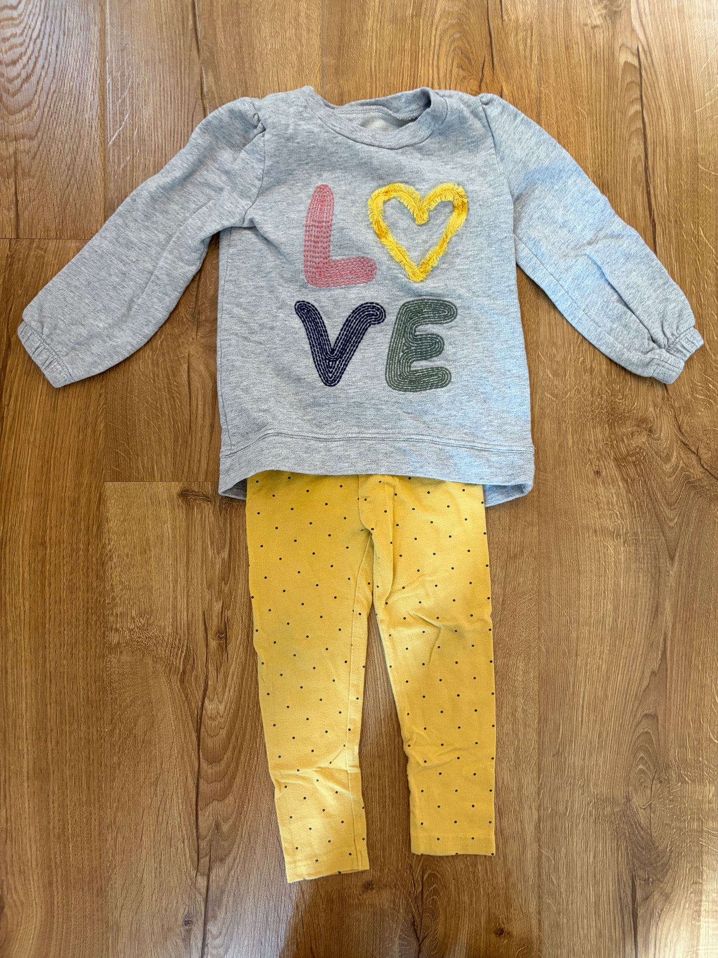 #6 -  Carters Simple Joys Girls Love Outfit - 2T