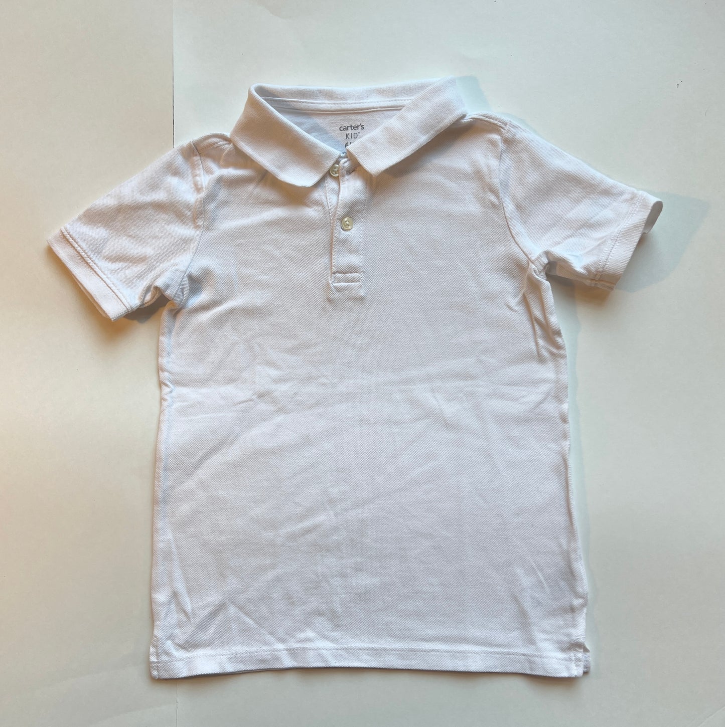 Boys 6 Carter's white Polo Shirt