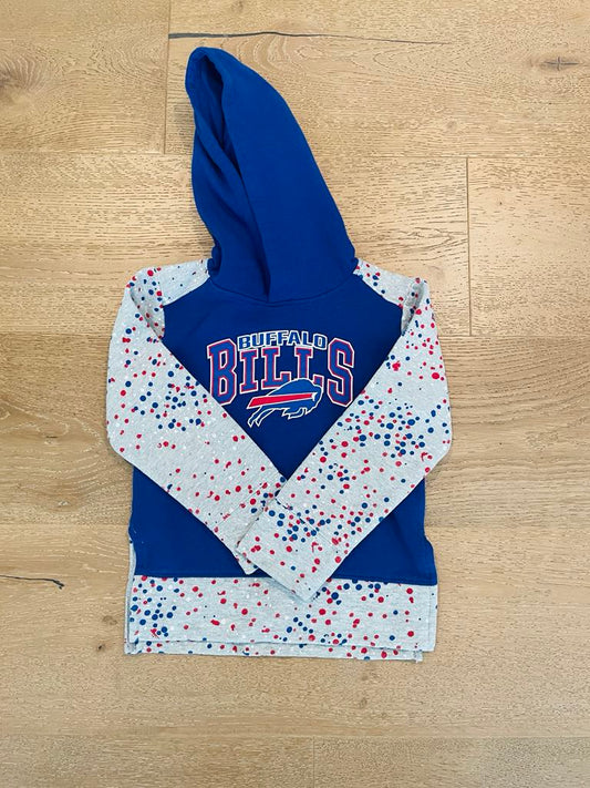 #222 Buffalo Bills Girls 6 Side Slit Hoodie