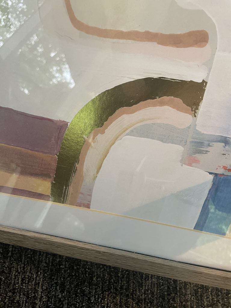 #222 Abstract Geometric Art with Gold Accents