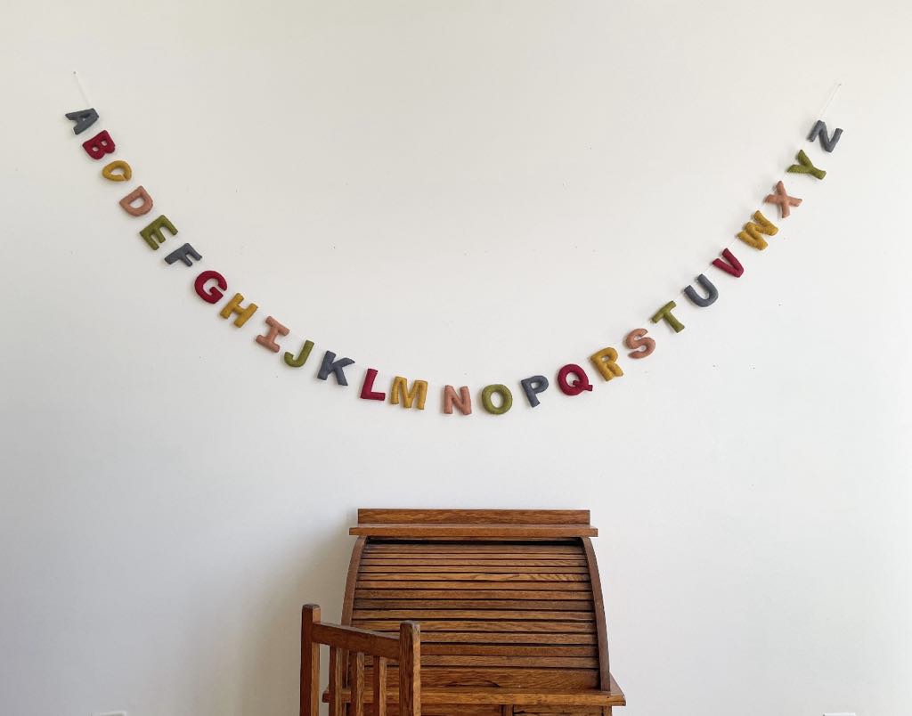#222 Handmade Felt 123s and ABCs Garlands (Retailed for $65 from Etsy!)