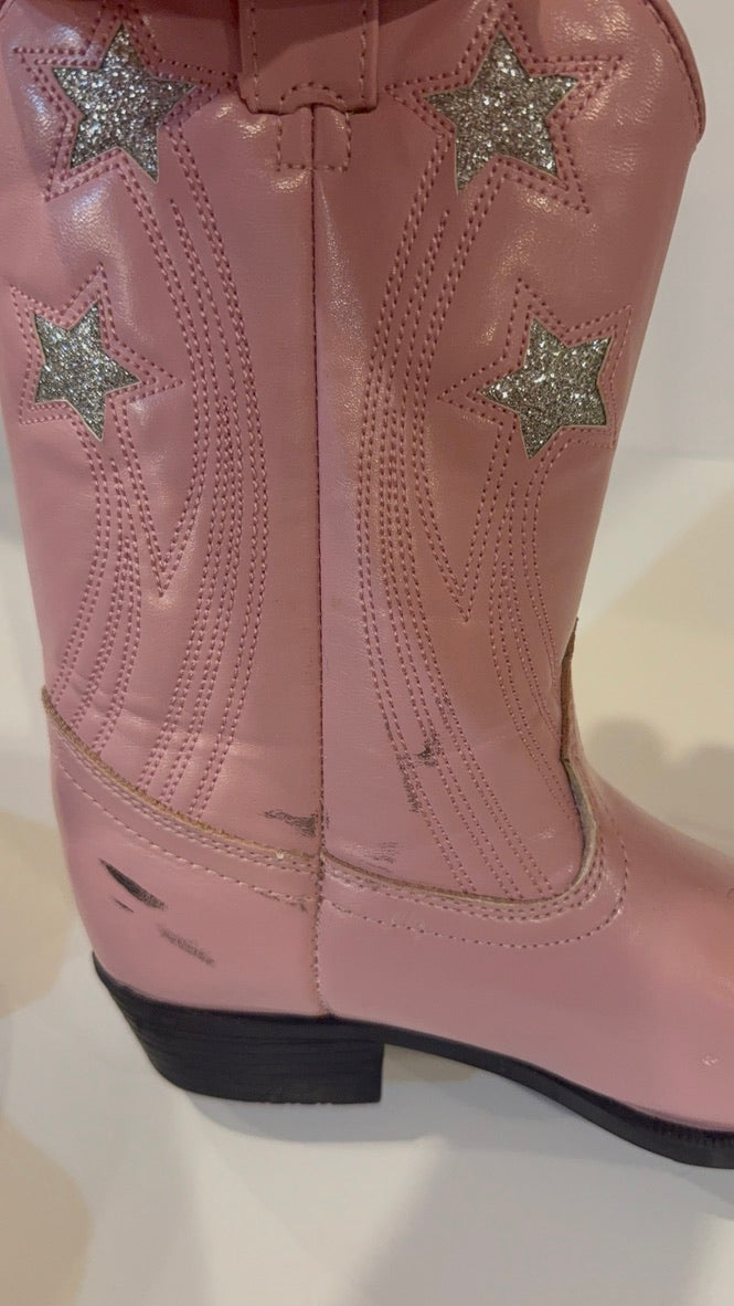 Seller #142 Girls Pink Cow girl boots size 2.5