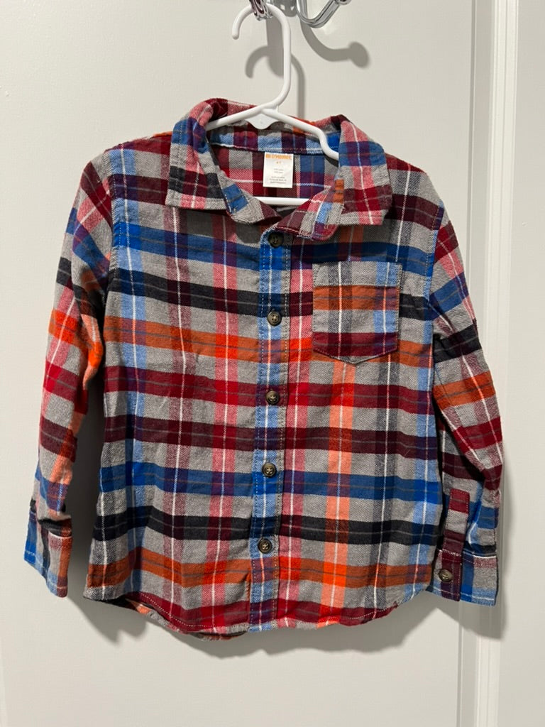 Seller #76 - Gymboree Boys Plaid Button Up Shirt Size 4T