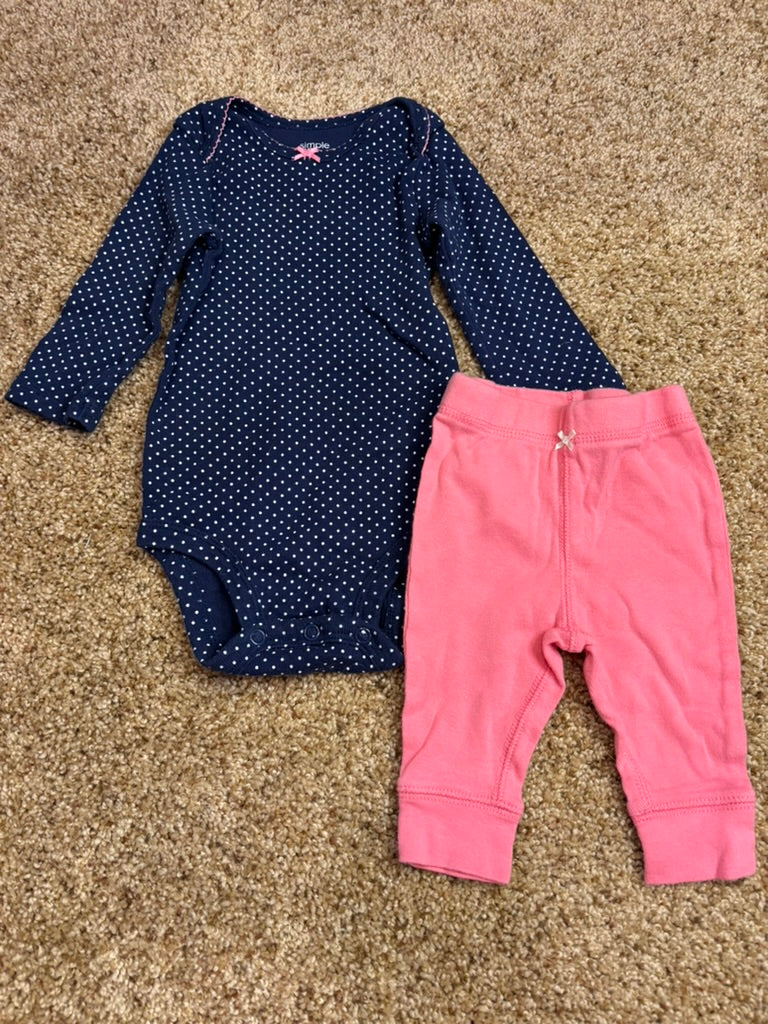 #86A girls Carters 3 mo and 3-6 mo