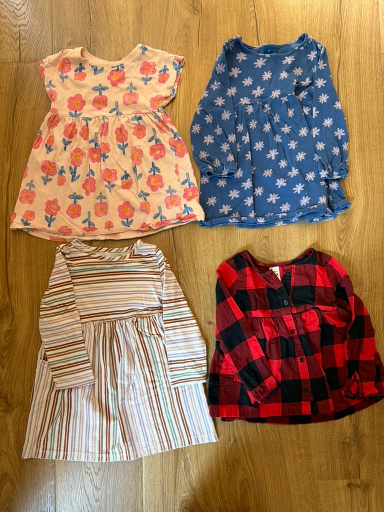 #6 - Girls Dresses (bundle of 4) - 3T