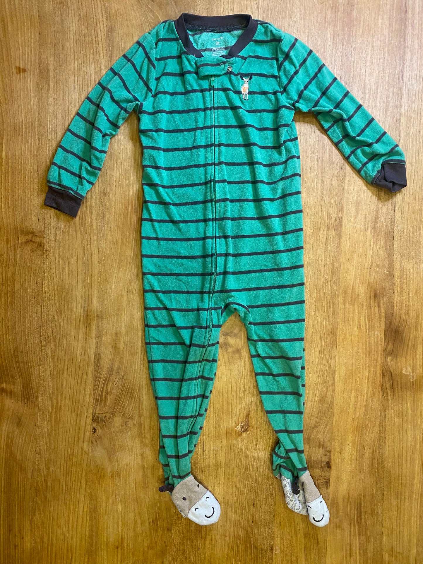 #7 Size 3T Carters fleece footed pajamas