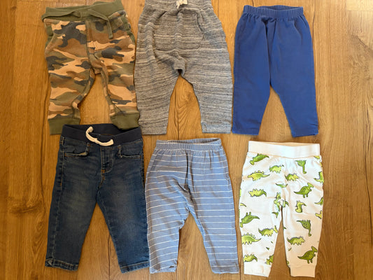 #6 - Old Navy Boys Assorted Pants (6 pairs)  - 12-18 months