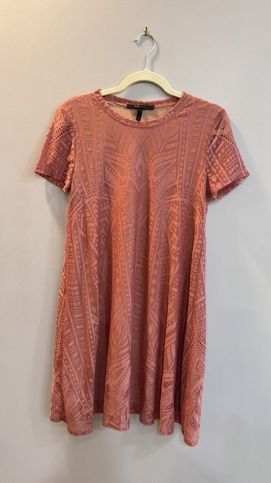 #145 BCBG lace overlay shift dress Maternity S EUC