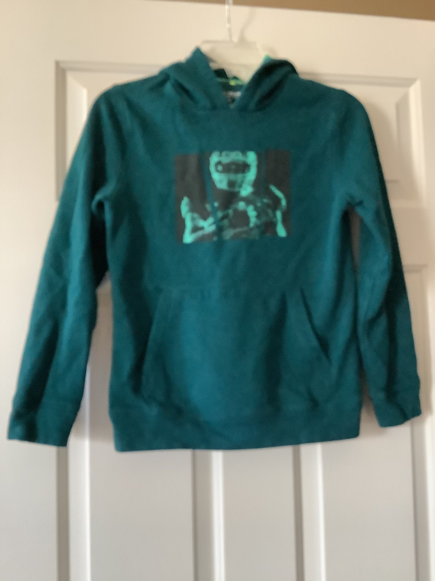 TekGear Green Boys Hooded Sweatshirt-Youth Medium -