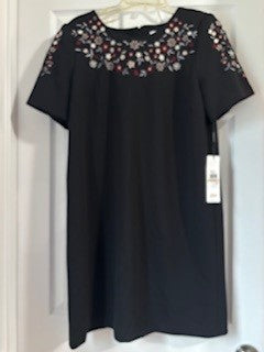 Seller #62 Women's Calvin Klein black dress with floral design sz 12 NWT