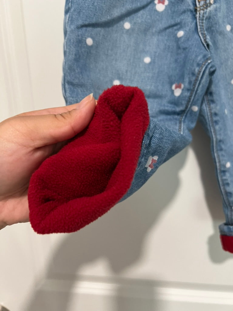 Seller #76 - babyGap | Disney Minnie Mouse Just Like Mom Fleece-Lined Jeans - Size 2 Years